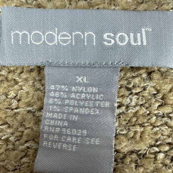 Modern Soul Women's Beige Open-Front Cardigan Sweater Size XL - Picture 3 of 4